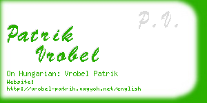 patrik vrobel business card